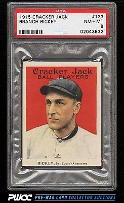 1915 Cracker Jack Branch Rickey 133 PSA 8 NMMT PWCC