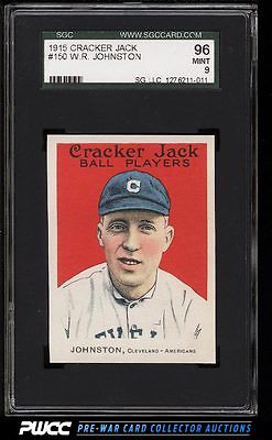 1915 Cracker Jack Doc Johnston 150 SGC 996 MINT PWCC