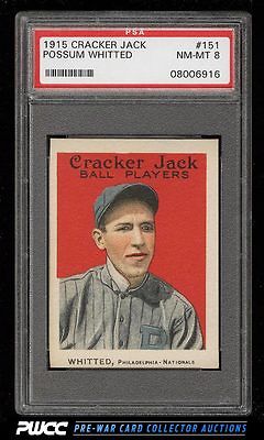 1915 Cracker Jack Possum Whitted 151 PSA 8 NMMT PWCC