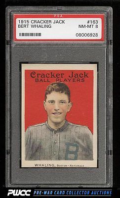 1915 Cracker Jack Bert Whaling 163 PSA 8 NMMT PWCC