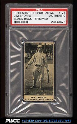 1916 M1015 Sporting News Jim Thorpe 176 PSA AUTH Trimmed PWCC