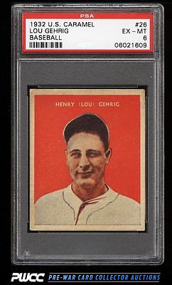 1932 US Caramel Lou Gehrig 26 PSA 6 EXMT PWCC