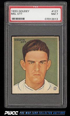 1933 Goudey Mel Ott 127 PSA 7 NRMT PWCC