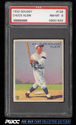 1933 Goudey Chuck Klein 128 PSA 8 NMMT PWCC