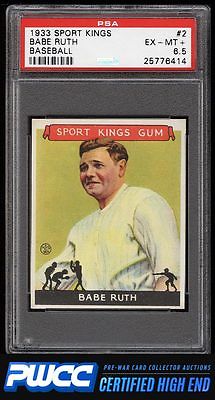 1933 Goudey Sport Kings Babe Ruth 2 PSA 65 EXMT PWCCHE