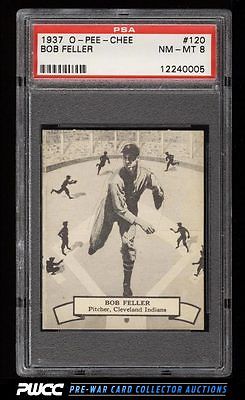 1937 OPeeChee Bob Feller ROOKIE RC 120 PSA 8 NMMT PWCC