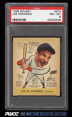 1938 Goudey Joe DiMaggio ROOKIE RC 274 PSA 8 NMMT PWCC