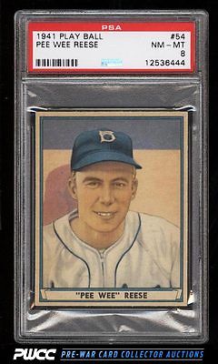 1941 Play Ball Pee Wee Reese ROOKIE RC 54 PSA 8 NMMT PWCC