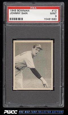 1948 Bowman Johnny Sain ROOKIE RC 12 PSA 9 MINT PWCC