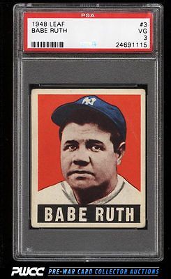 1948 Leaf Babe Ruth 3 PSA 3 VG PWCC