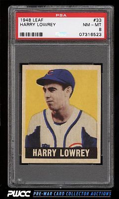 1948 Leaf Harry Lowrey SHORT PRINT 33 PSA 8 NMMT PWCC