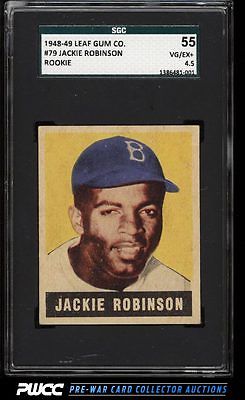 1948 Leaf Jackie Robinson ROOKIE RC 79 SGC 4555 VGEX PWCC