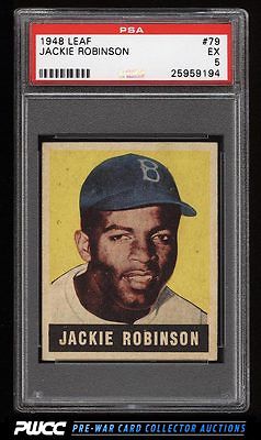 1948 Leaf Jackie Robinson ROOKIE RC 79 PSA 5 EX PWCC