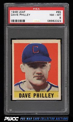 1948 Leaf Dave Philley SP ROOKIE RC 85 PSA 8 NMMT PWCC