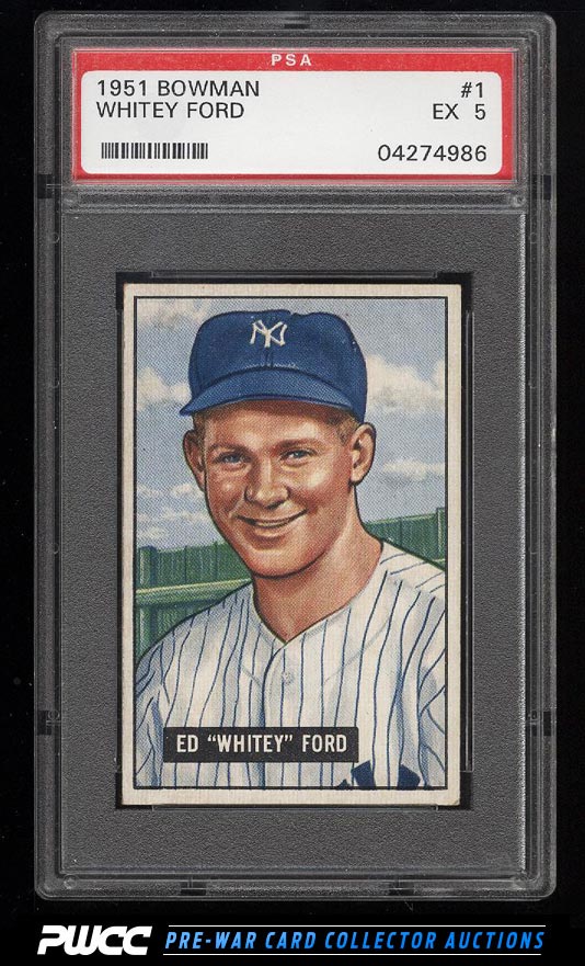 1951 Bowman Whitey Ford ROOKIE RC 1 PSA 5 EX PWCC