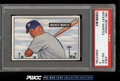 1951 Bowman Mickey Mantle ROOKIE RC 253 PSA 4 VGEX PWCC