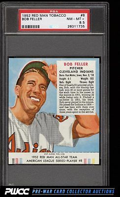 1952 Red Man Tobacco Bob Feller 8 PSA 85 NMMT PWCC