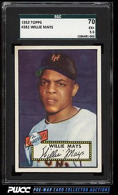 1952 Topps Willie Mays 261 SGC 5570 EX PWCC