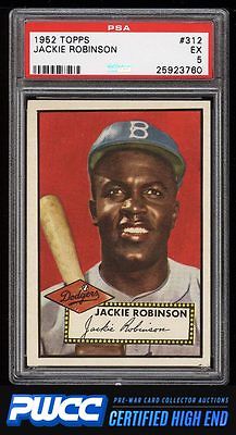 1952 Topps Jackie Robinson 312 PSA 5 EX PWCCHE