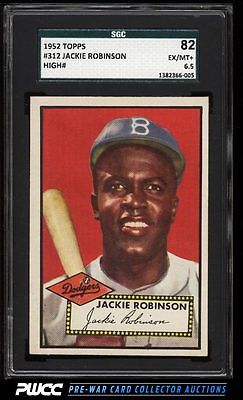 1952 Topps Jackie Robinson 312 SGC 6582 EXMT PWCC