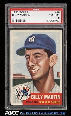 1953 Topps Billy Martin SHORT PRINT 86 PSA 8 NMMT PWCC