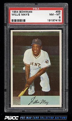 1954 Bowman Willie Mays 89 PSA 8 NMMT PWCC