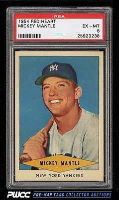 1954 Red Heart Mickey Mantle PSA 6 EXMT PWCC