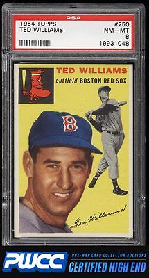 1954 Topps Ted Williams 250 PSA 8 NMMT PWCCHE