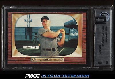 1955 Bowman Mickey Mantle 202 GAI 8 NMMT PWCC