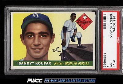 1955 Topps Sandy Koufax ROOKIE RC 123 PSA 7 NRMT PWCC