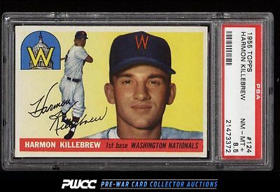 1955 Topps Harmon Killebrew ROOKIE RC 124 PSA 85 NMMT PWCC