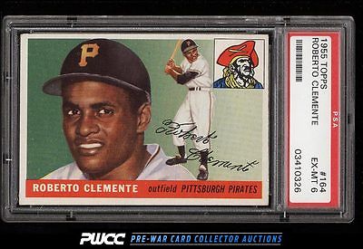 1955 Topps Roberto Clemente ROOKIE RC 164 PSA 6 EXMT PWCC