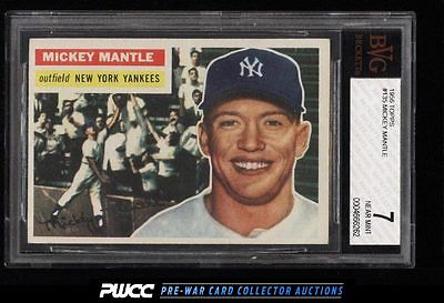 1956 Topps Mickey Mantle 135 BVG 7 NRMT PWCC