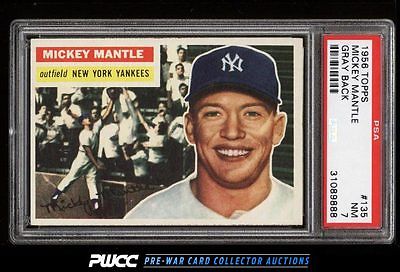 1956 Topps Mickey Mantle 135 PSA 7 NRMT PWCC