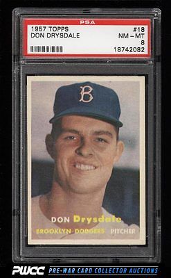 1957 Topps Don Drysdale ROOKIE RC 18 PSA 8 NMMT PWCC