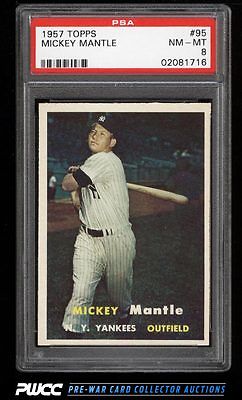 1957 Topps Mickey Mantle 95 PSA 8 NMMT PWCC