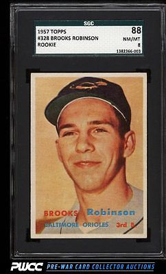 1957 Topps Brooks Robinson ROOKIE RC 328 SGC 888 NMMT PWCC