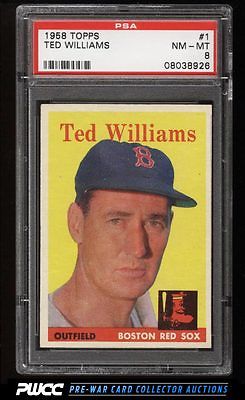 1958 Topps Ted Williams 1 PSA 8 NMMT PWCC