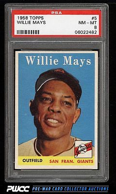 1958 Topps Willie Mays 5 PSA 8 NMMT PWCC