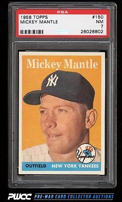 1958 Topps Mickey Mantle 150 PSA 7 NRMT PWCC