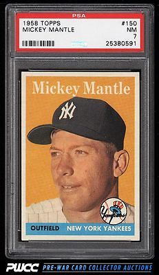 1958 Topps Mickey Mantle 150 PSA 7 NRMT PWCC