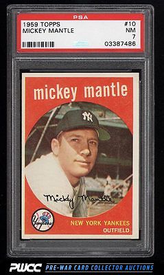 1959 Topps Mickey Mantle 10 PSA 7 NRMT PWCC