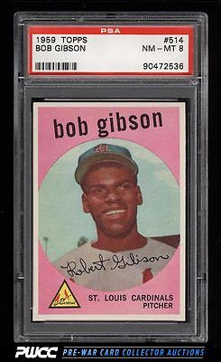 1959 Topps Bob Gibson ROOKIE RC 514 PSA 8 NMMT PWCC