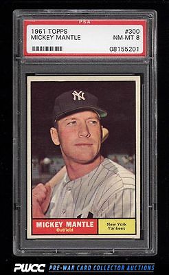 1961 Topps Mickey Mantle 300 PSA 8 NMMT PWCC