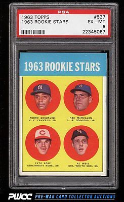 1963 Topps Pete Rose ROOKIE RC 537 PSA 6 EXMT PWCC