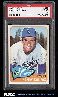 1965 Topps Sandy Koufax 300 PSA 9 MINT PWCC