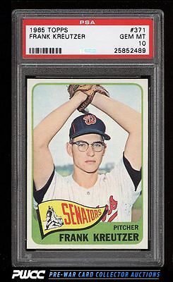 1965 Topps Frank Kreutzer 371 PSA 10 GEM MINT PWCC