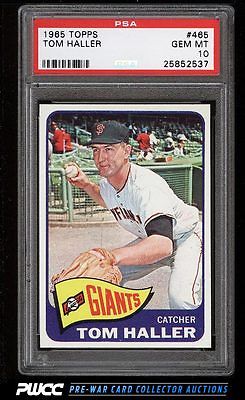 1965 Topps Tom Haller 465 PSA 10 GEM MINT PWCC