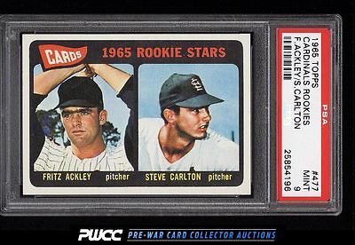 1965 Topps Steve Carlton ROOKIE RC 477 PSA 9 MINT PWCC