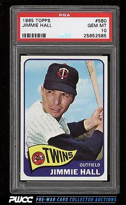 1965 Topps Jimmie Hall SHORT PRINT 580 PSA 10 GEM MINT PWCC